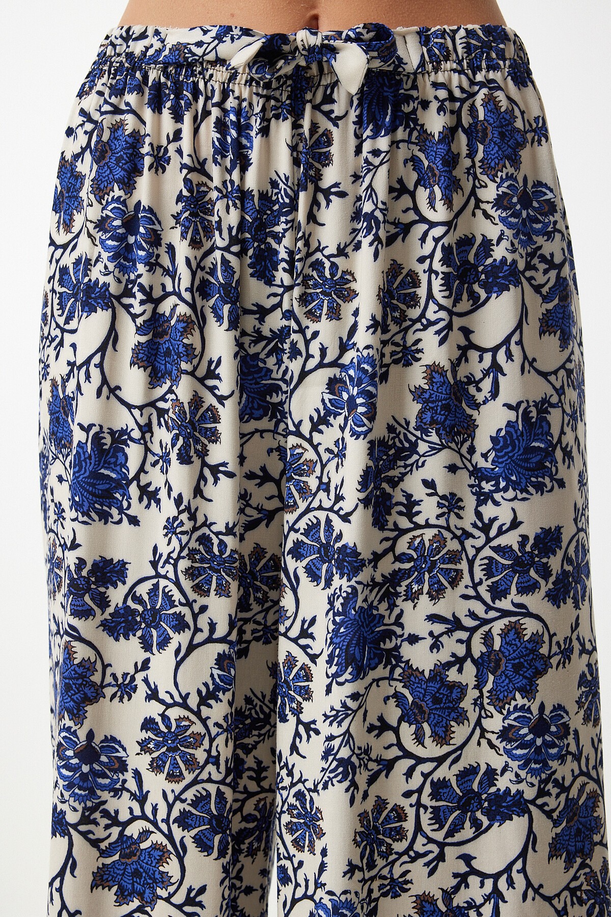 DESENLİ DÖKÜMLÜ VİSKON PALAZZO PANTOLON