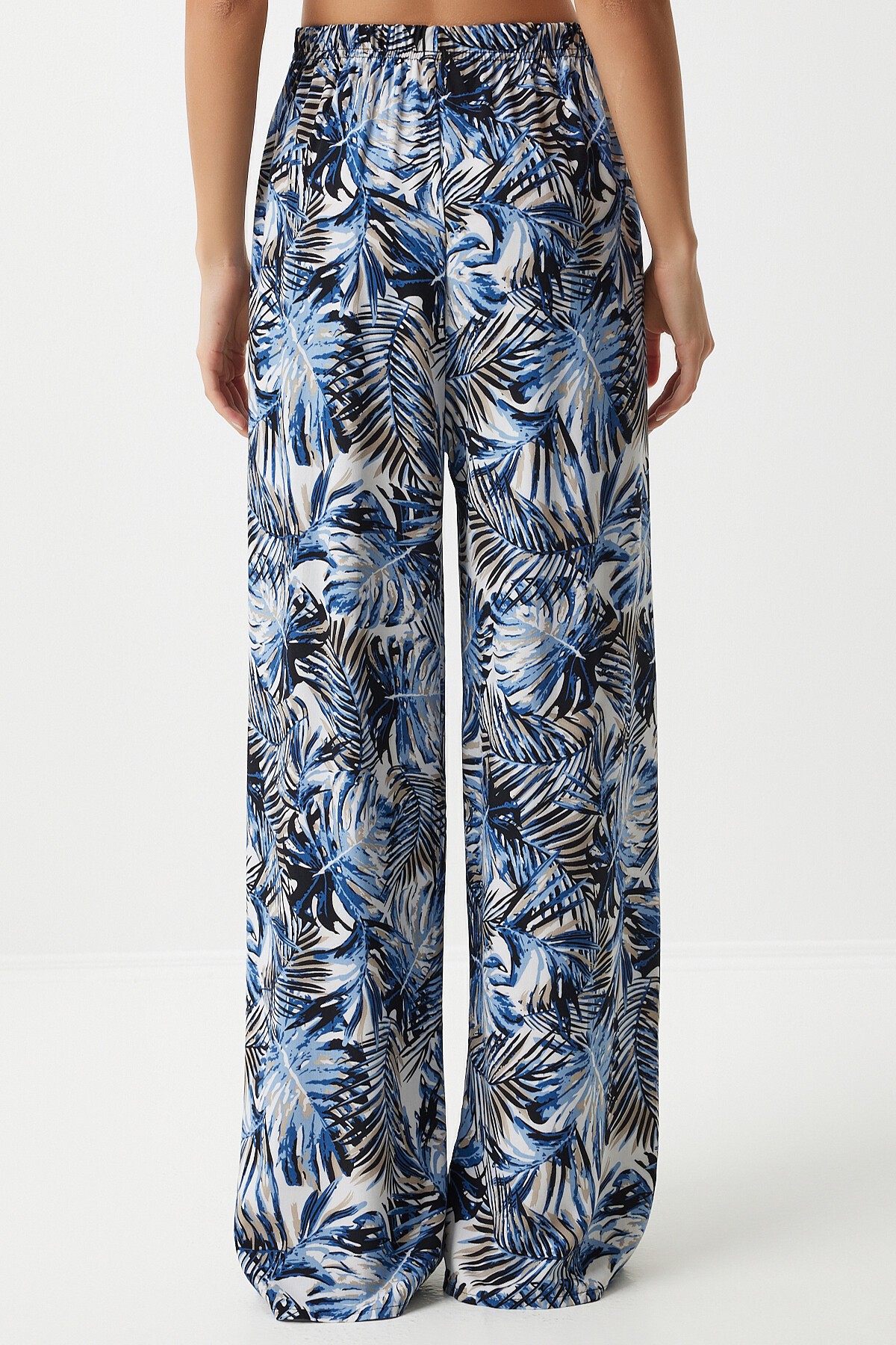 DESENLİ DÖKÜMLÜ VİSKON PALAZZO PANTOLON