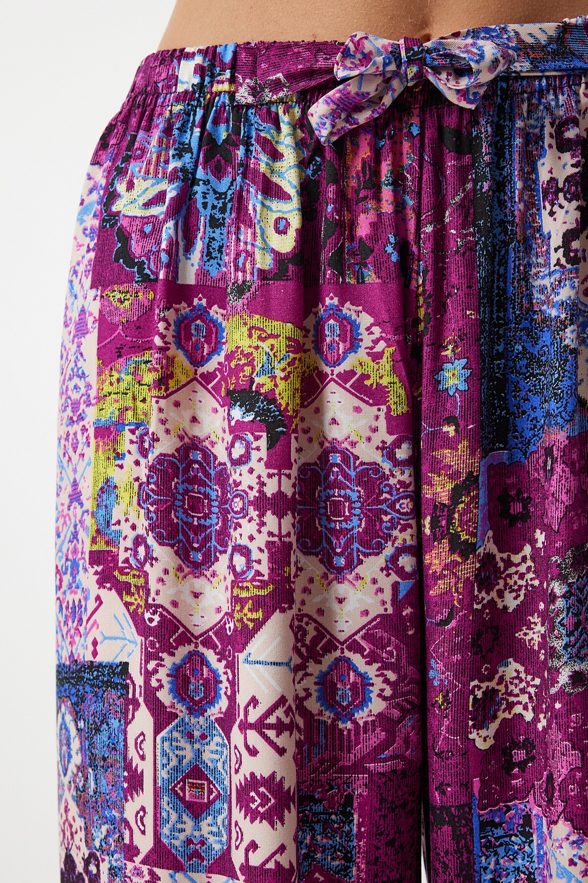 DESENLİ DÖKÜMLÜ VİSKON PALAZZO PANTOLON