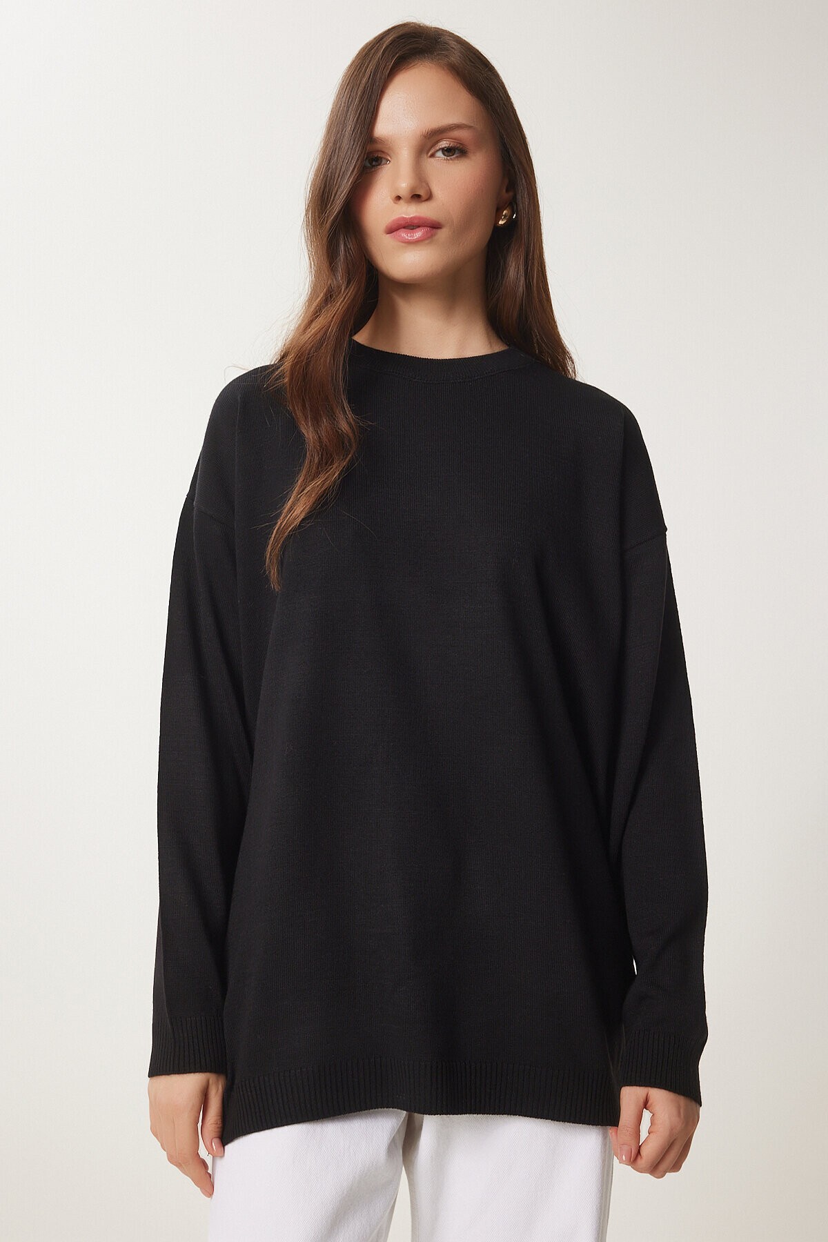 Bisiklet Yaka Basic Kazak SİYAH LBV0035