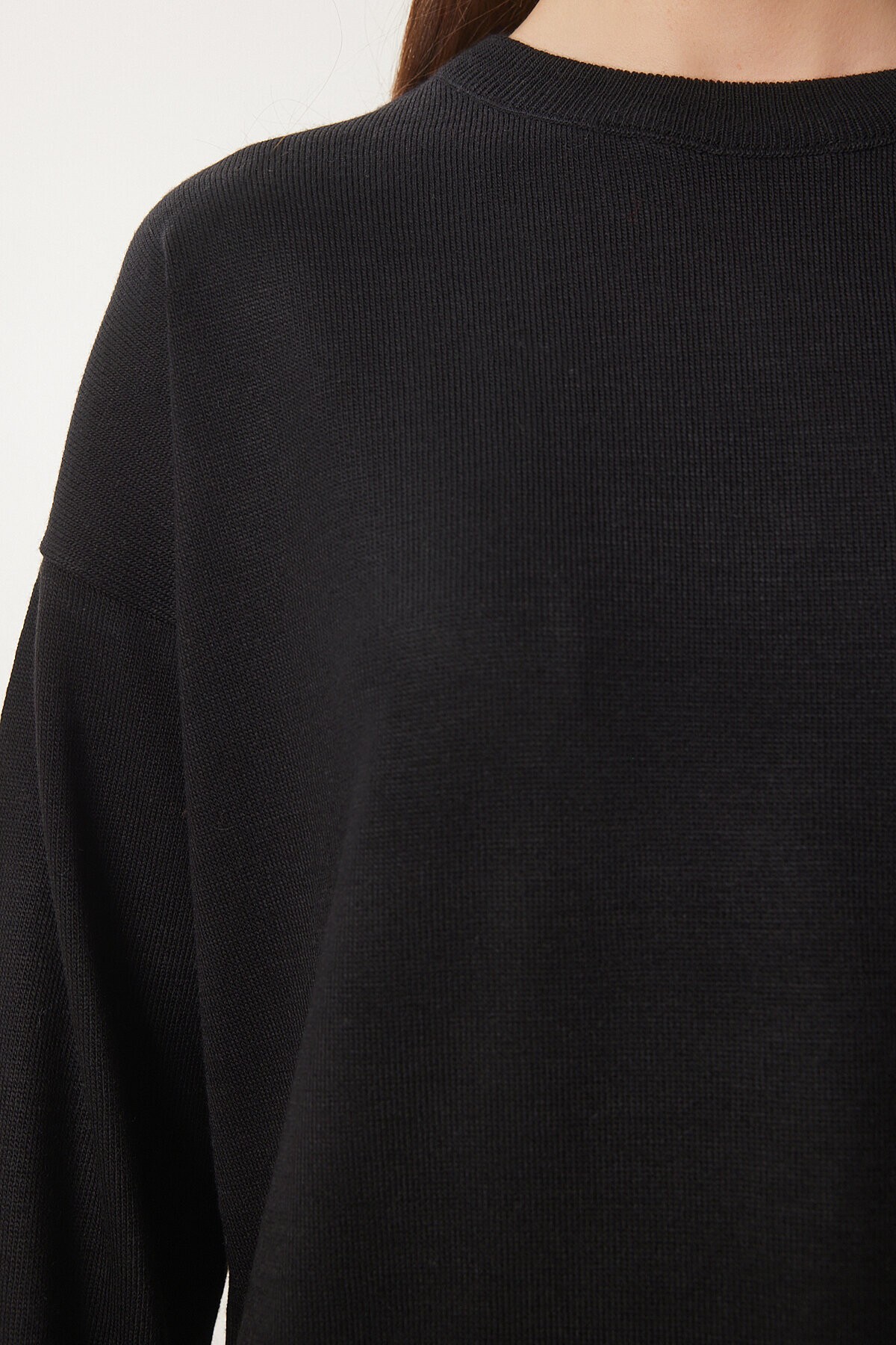 Bisiklet Yaka Basic Kazak SİYAH LBV0035