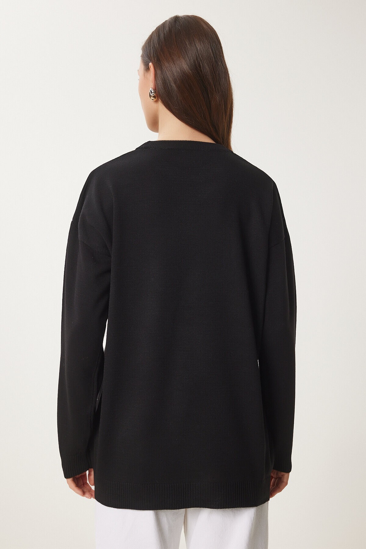 Bisiklet Yaka Basic Kazak SİYAH LBV0035