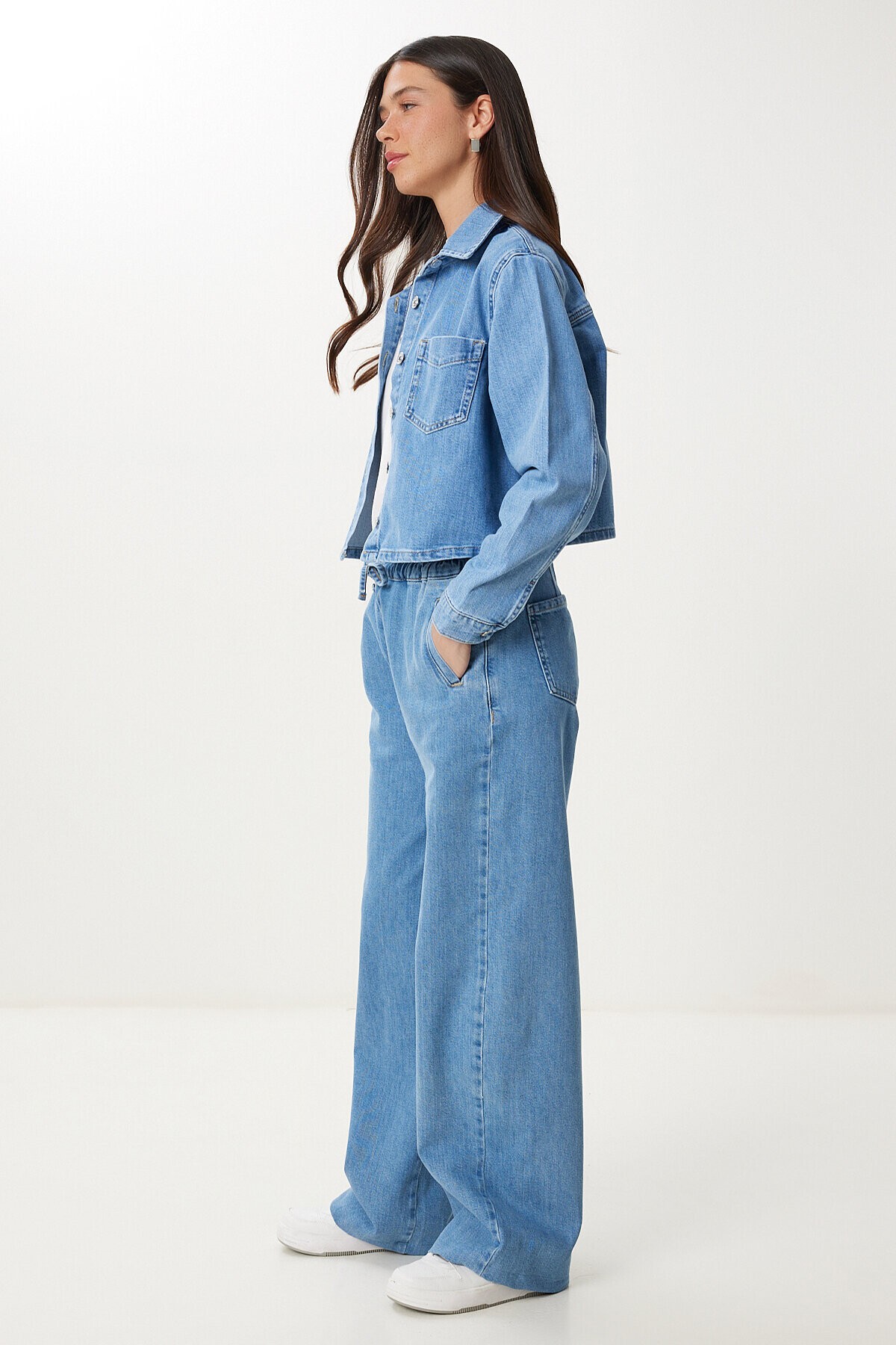 Denim Ceket Pantolon Takım AÇIK MAVİ LAC0003