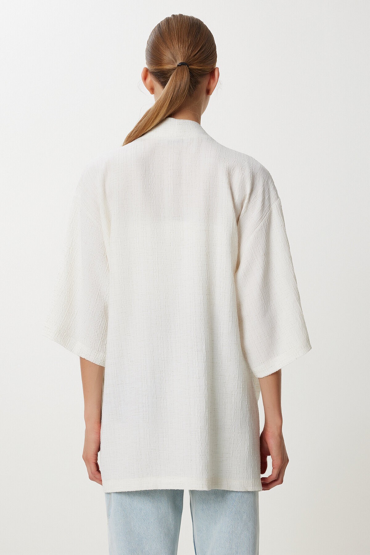 Dokulu Dokuma Kimono KEMİK LBV0074