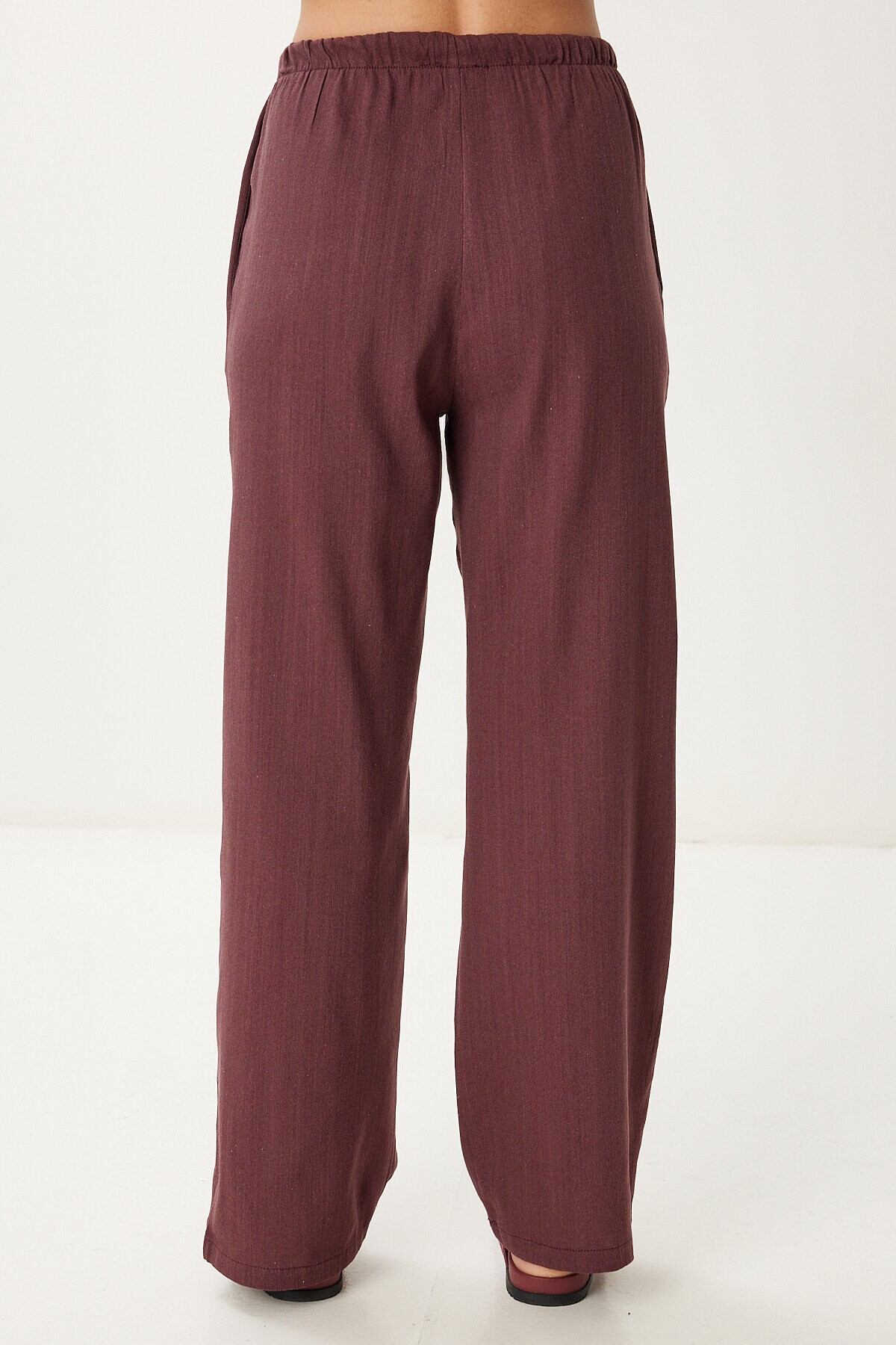 Keten Bluz Pantolon Takım MÜRDÜM HMC0001