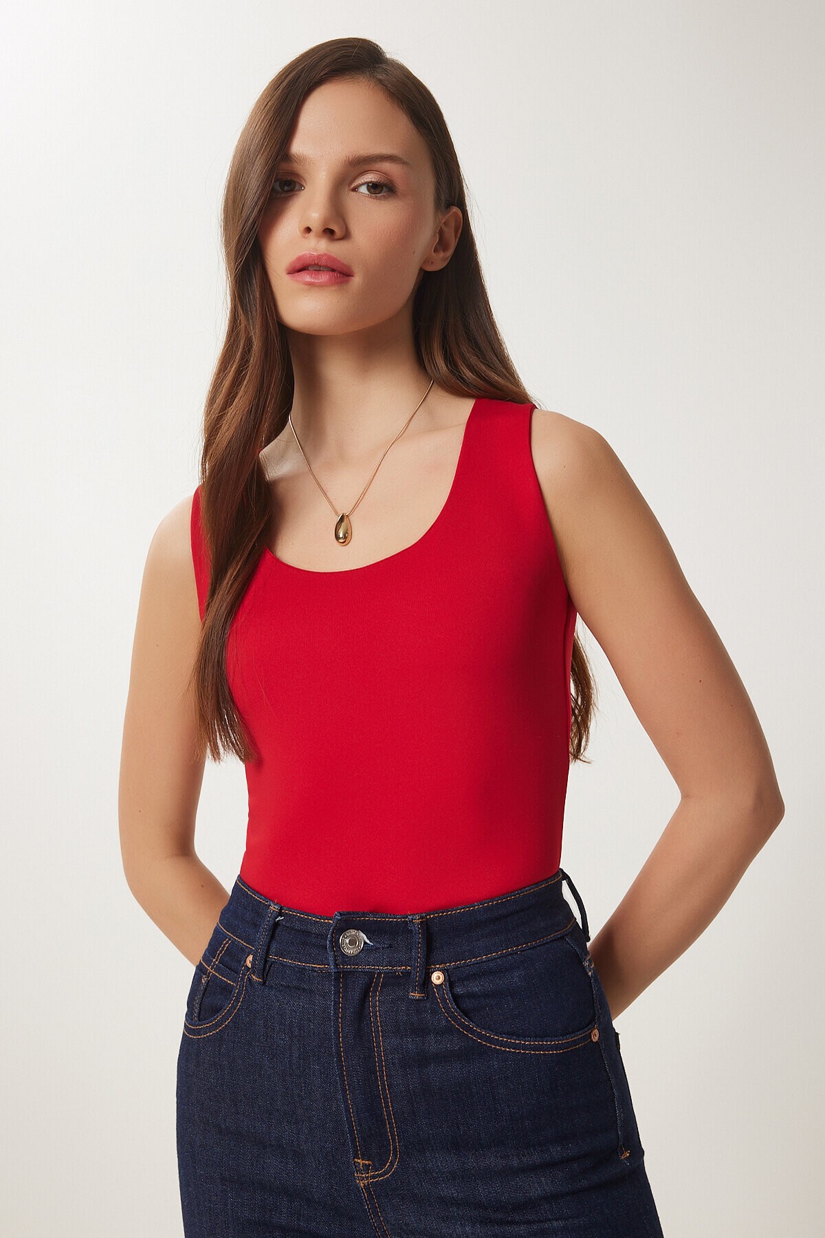 Kolsuz Sandy Bluz KIRMIZI LAN0029