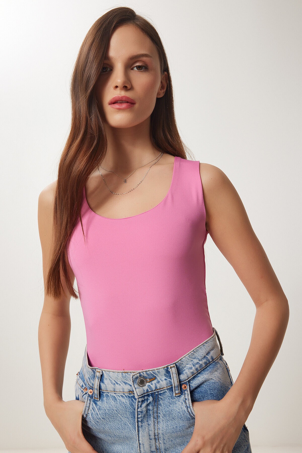 Kolsuz Sandy Bluz PEMBE LAN0029