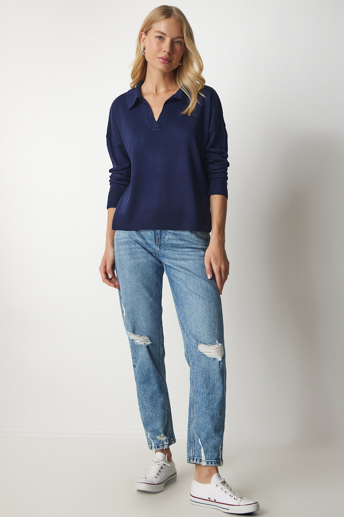 Polo Yaka Basic Kazak LACİVERT LBV0015