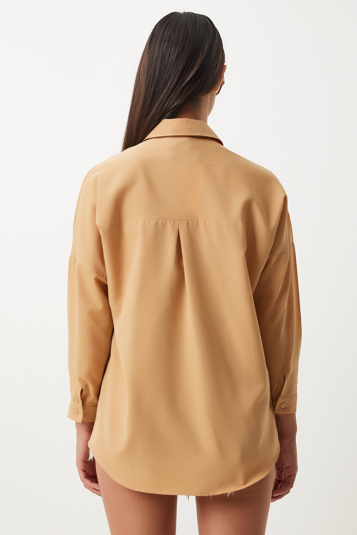 Oversize Basic Gömlek CAMEL LDD0003