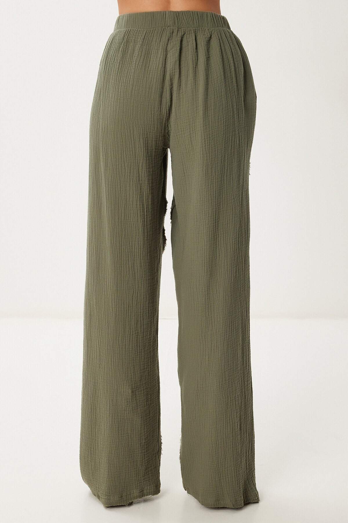 Püsküllü Müslin Pantolon HAKİ LBV0064