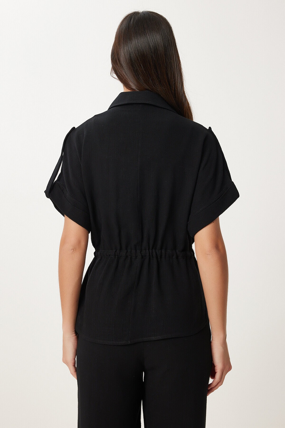 Keten Ceket Pantolon Takım SİYAH LDP0057