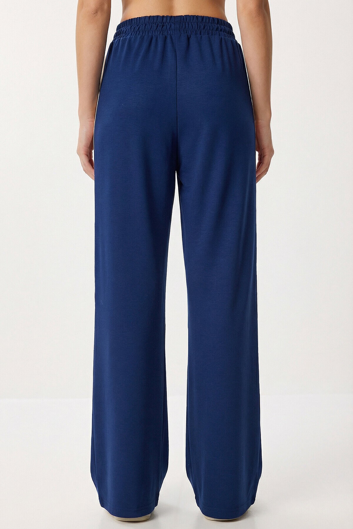 Oversize Yırtmaçlı Paraşüt Garnili Modal Takım LACİVERT LBY0043