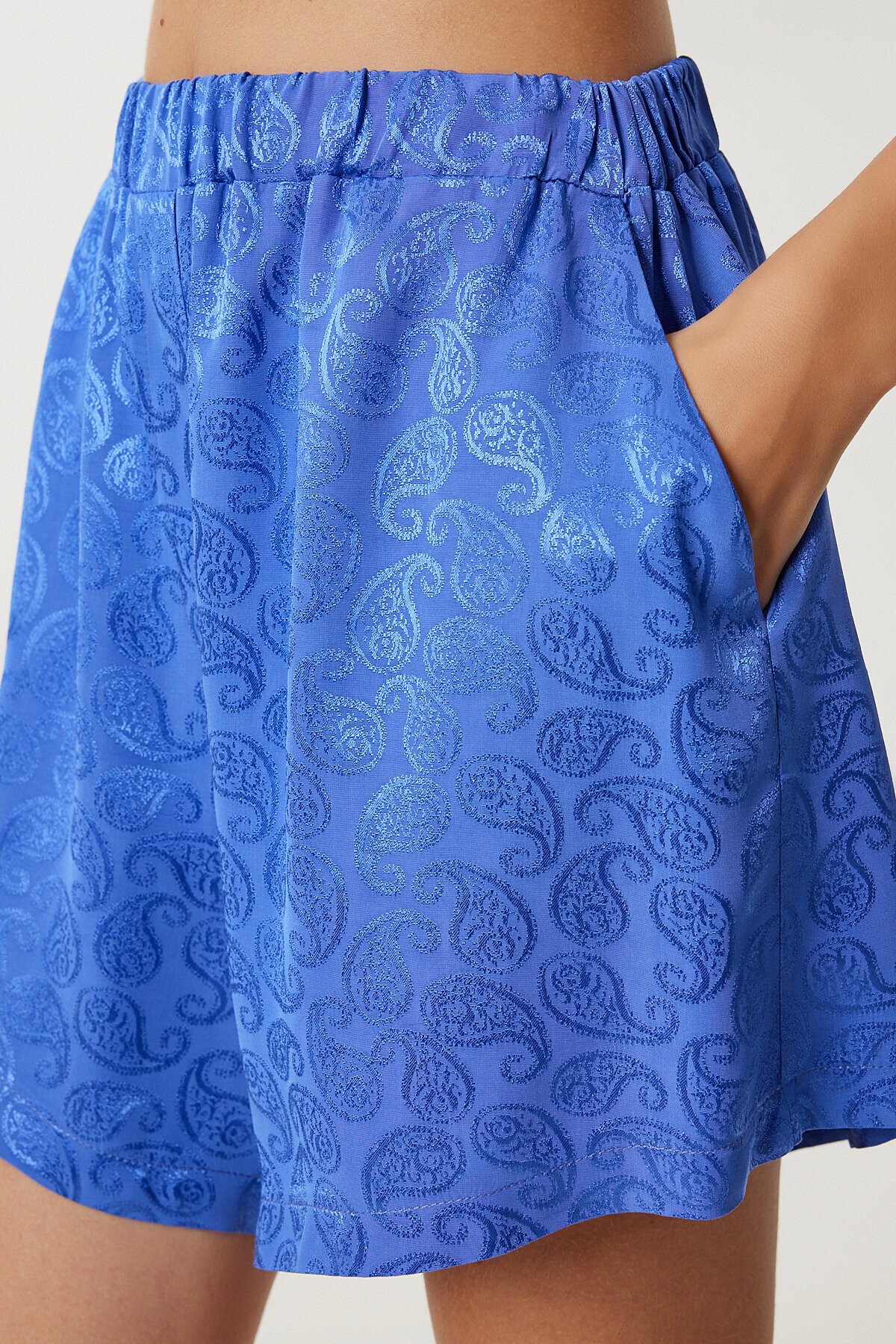 Saten Yüzeyli Kimono Şort Takım MOR LFG0099