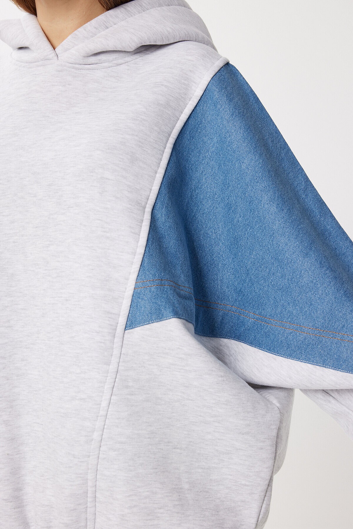 Blok Denimli Alt-Üst Takım AÇIK GRİ LFG0168
