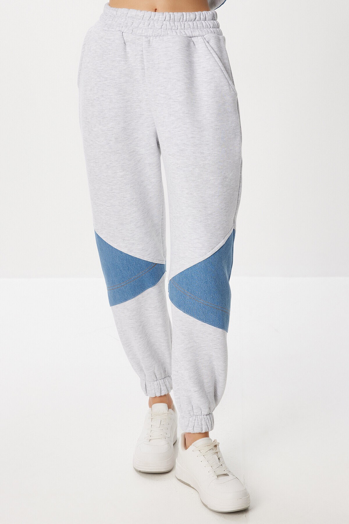 Blok Denimli Alt-Üst Takım AÇIK GRİ LFG0168