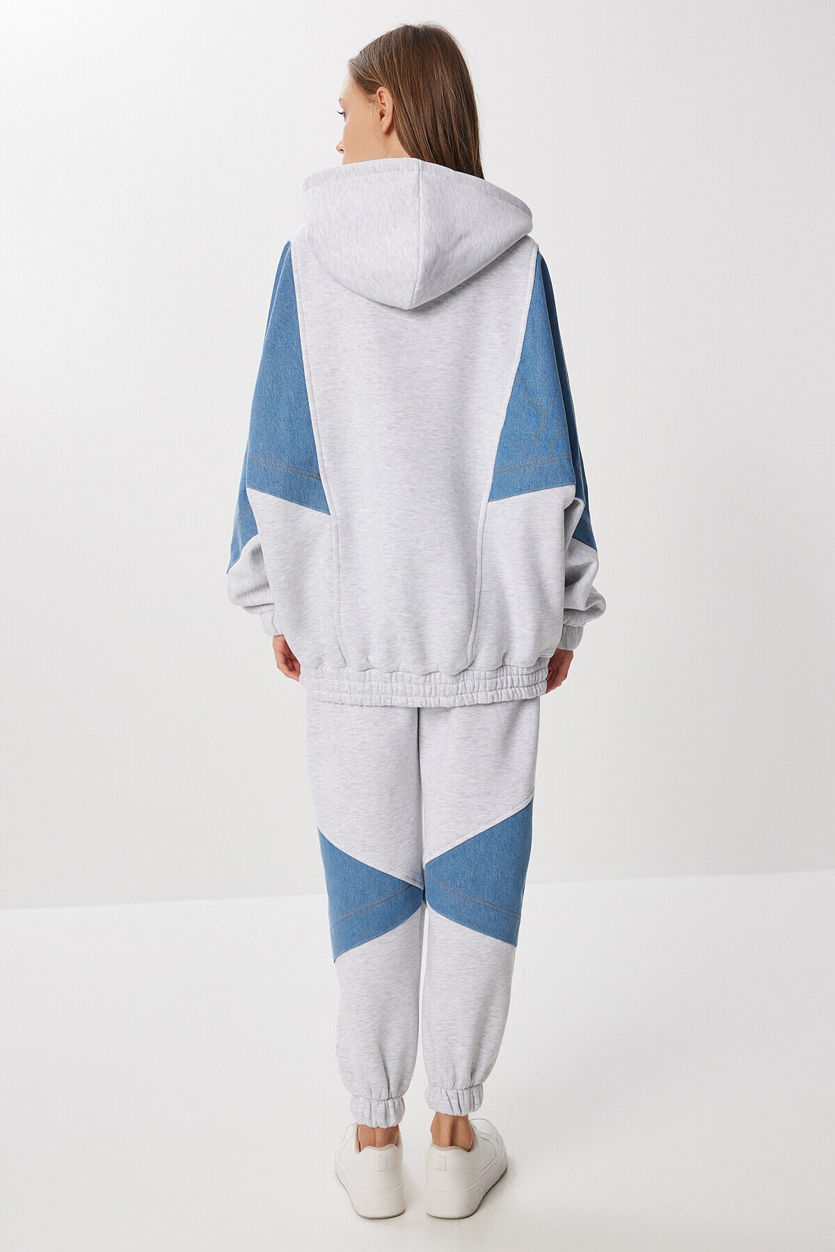 Blok Denimli Alt-Üst Takım AÇIK GRİ LFG0168