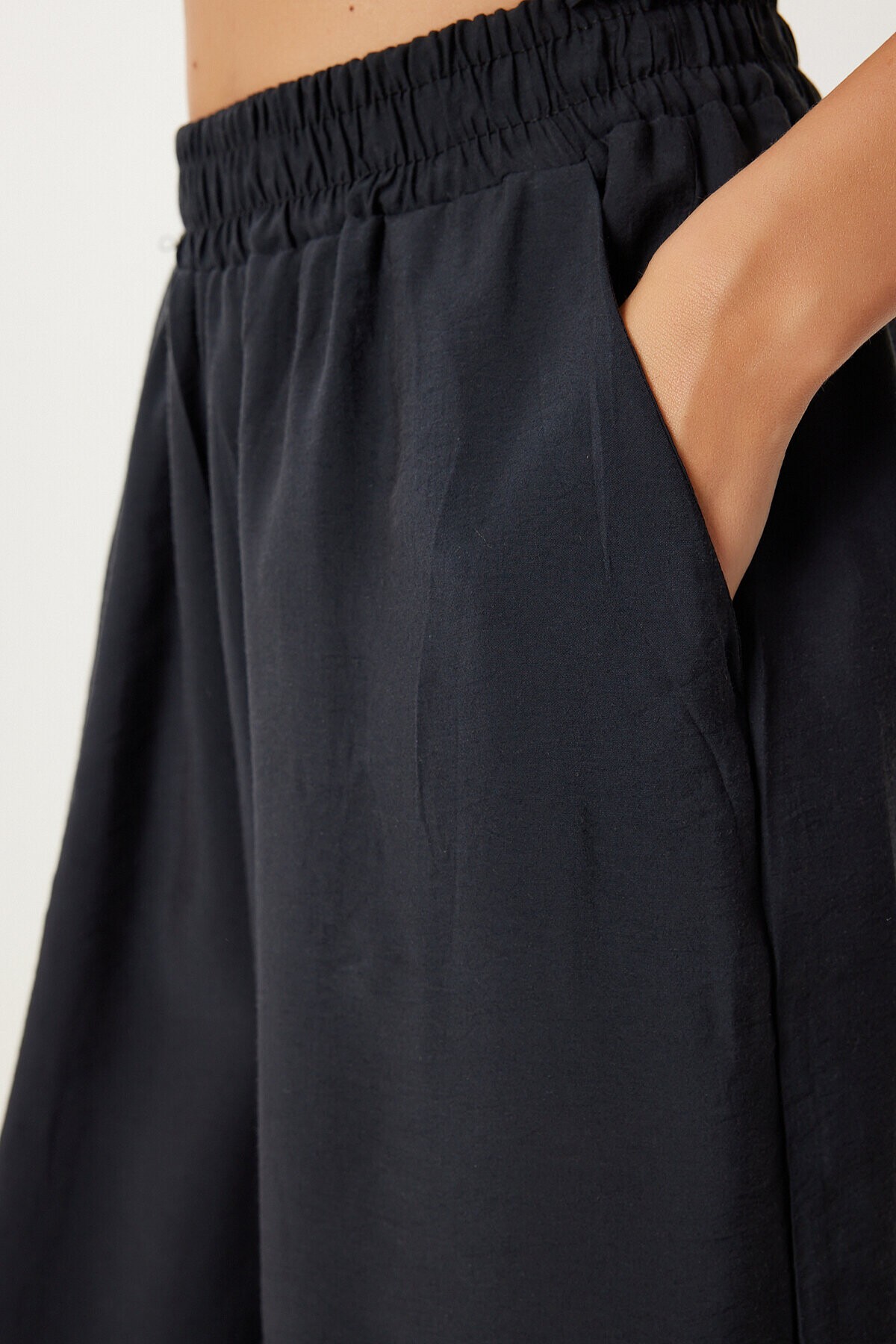 Askılı Modal Bluz Pantolon Takım SİYAH LMC0065