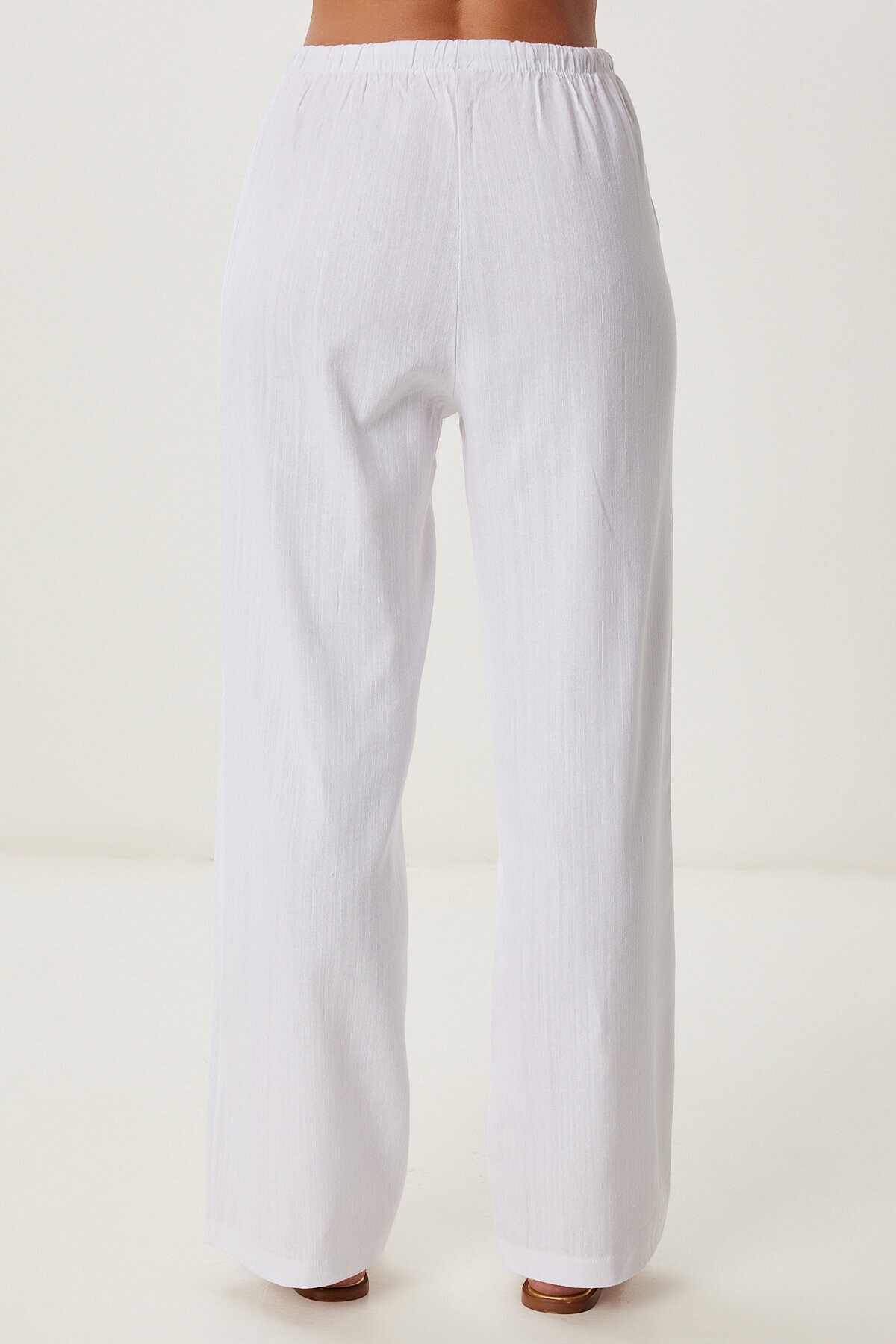 Keten Bluz Pantolon Takım BEYAZ LMC0062
