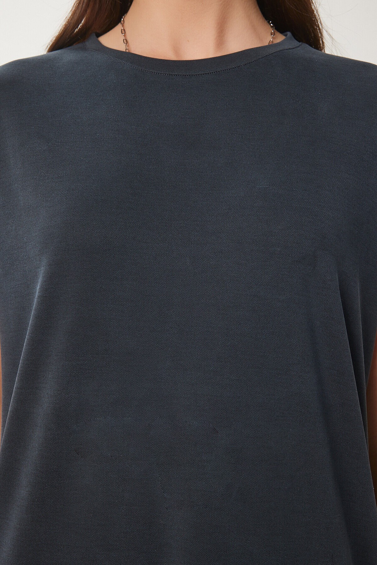 Basic Yazlık Modal Elbise ANTRASİT LSJ0001