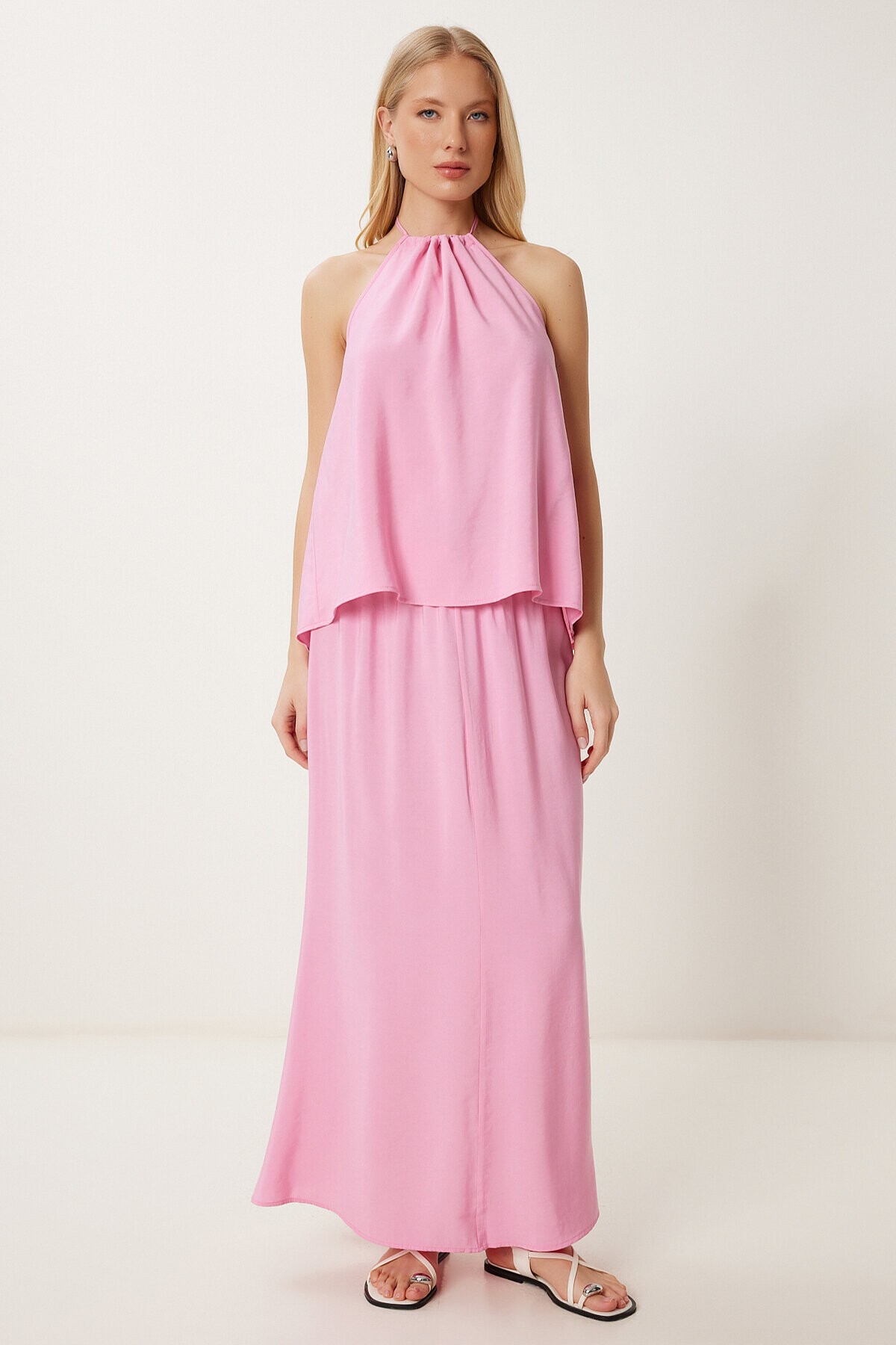 Modal Bluz Etek Takım PEMBE LHL0006