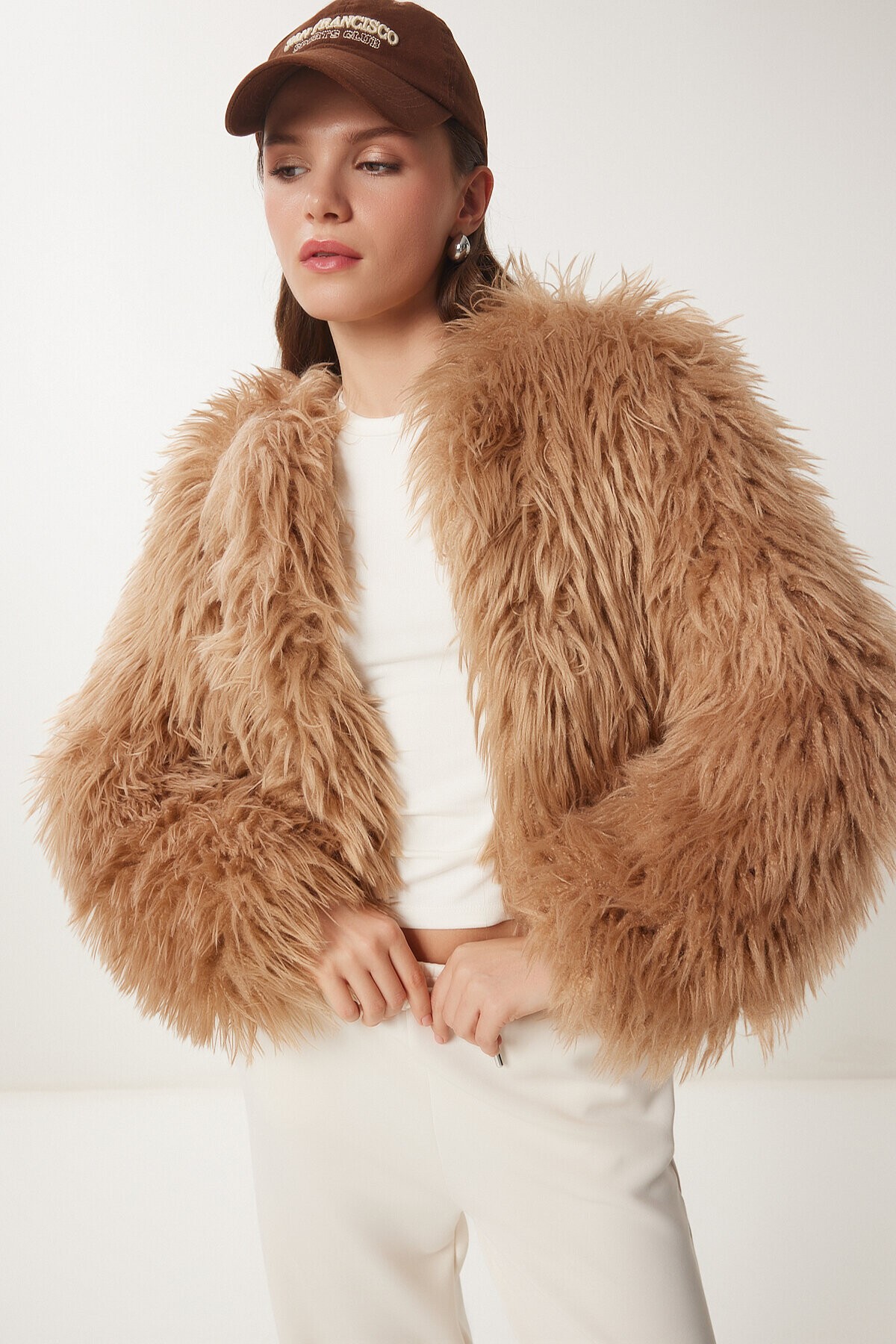 Suni Kürk Ceket CAMEL LFN0074