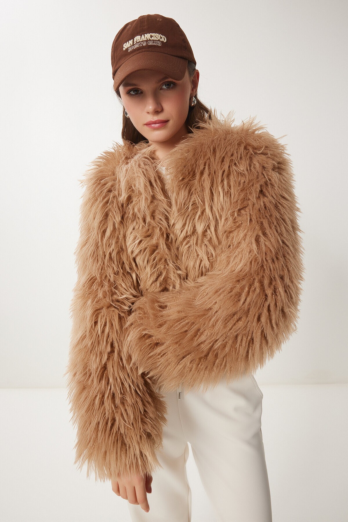 Suni Kürk Ceket CAMEL LFN0074