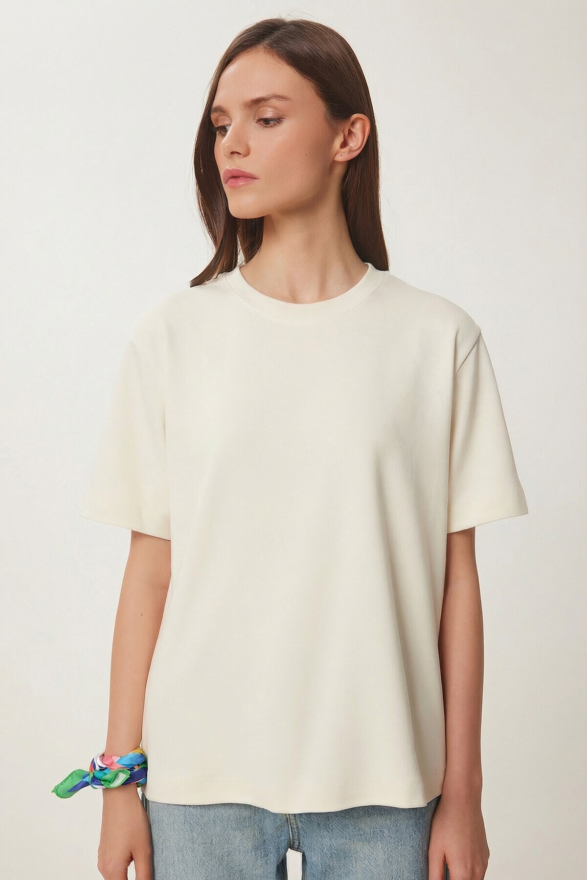 Basic Modal T-shirt KEMİK LMC0084