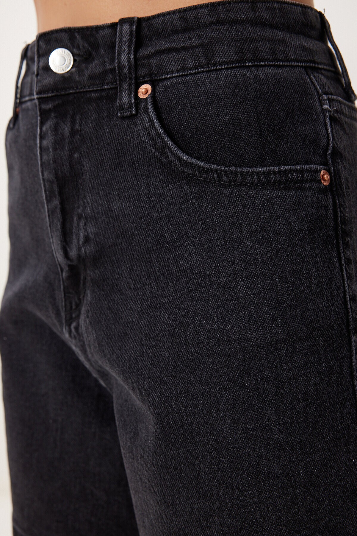Bermuda Denim Şort SİYAH LUT0017