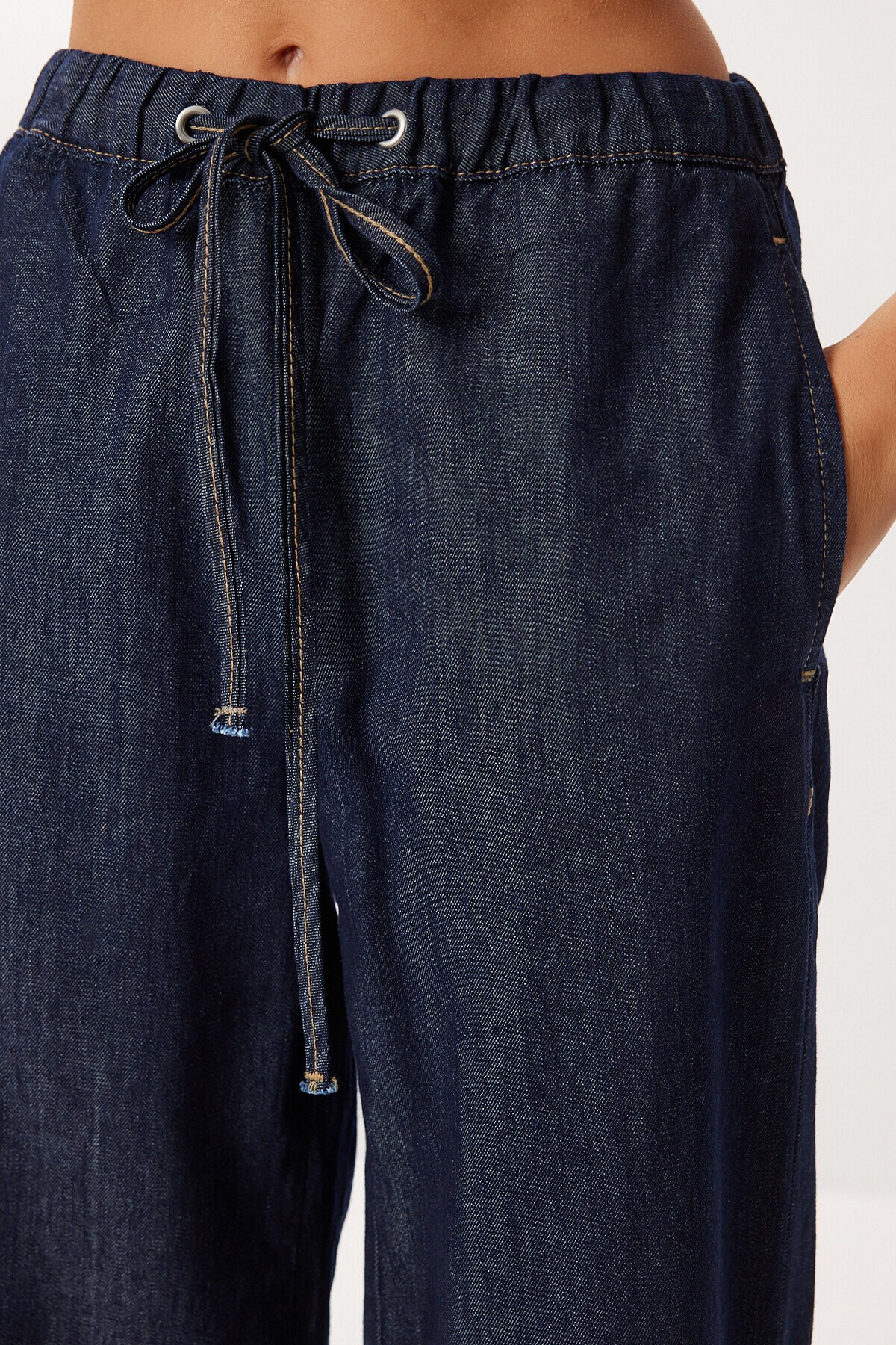 Gold Düğmeli Denim Ceket Pantolon Takım KOYU MAVİ LRI0014