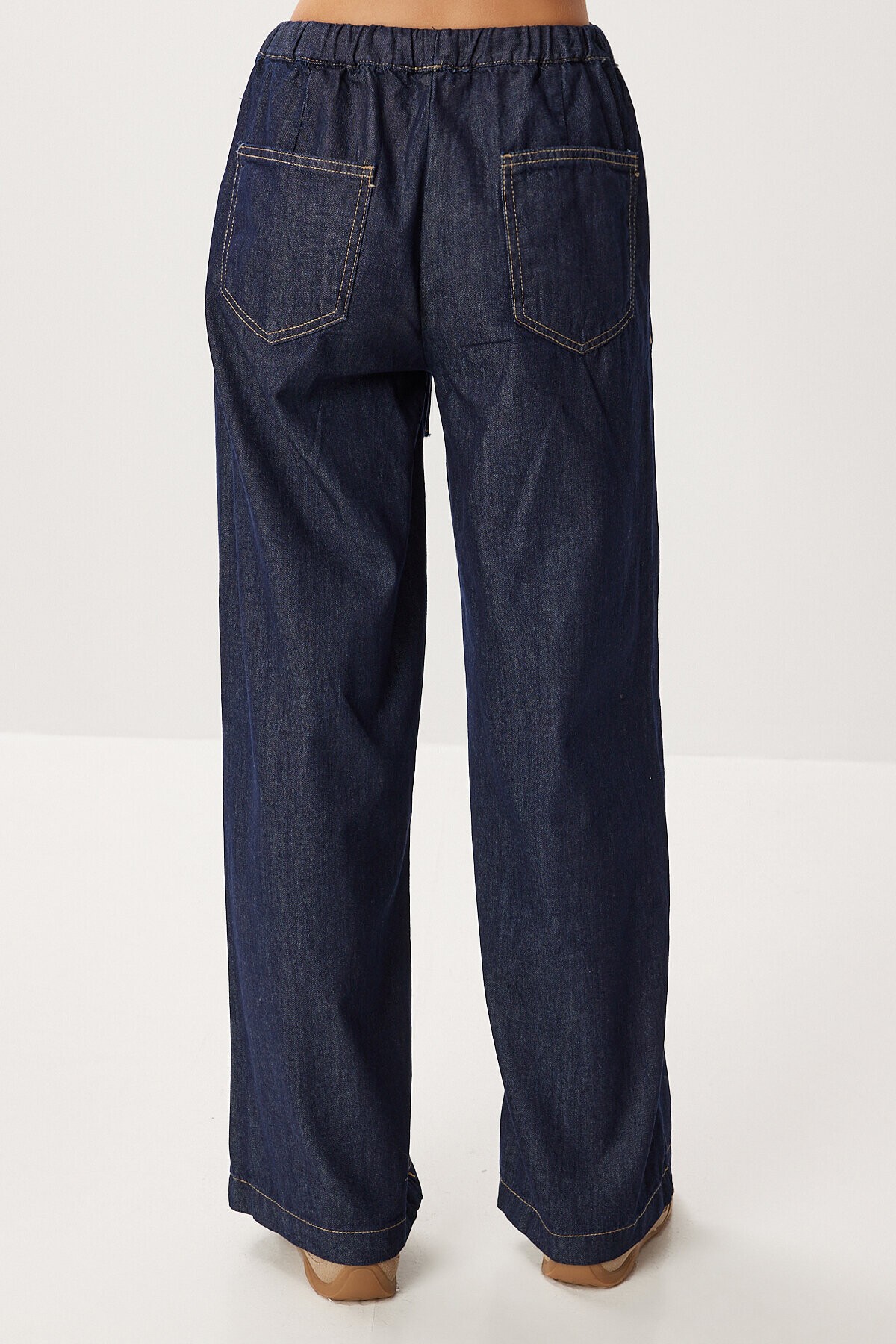 Gold Düğmeli Denim Ceket Pantolon Takım KOYU MAVİ LRI0014