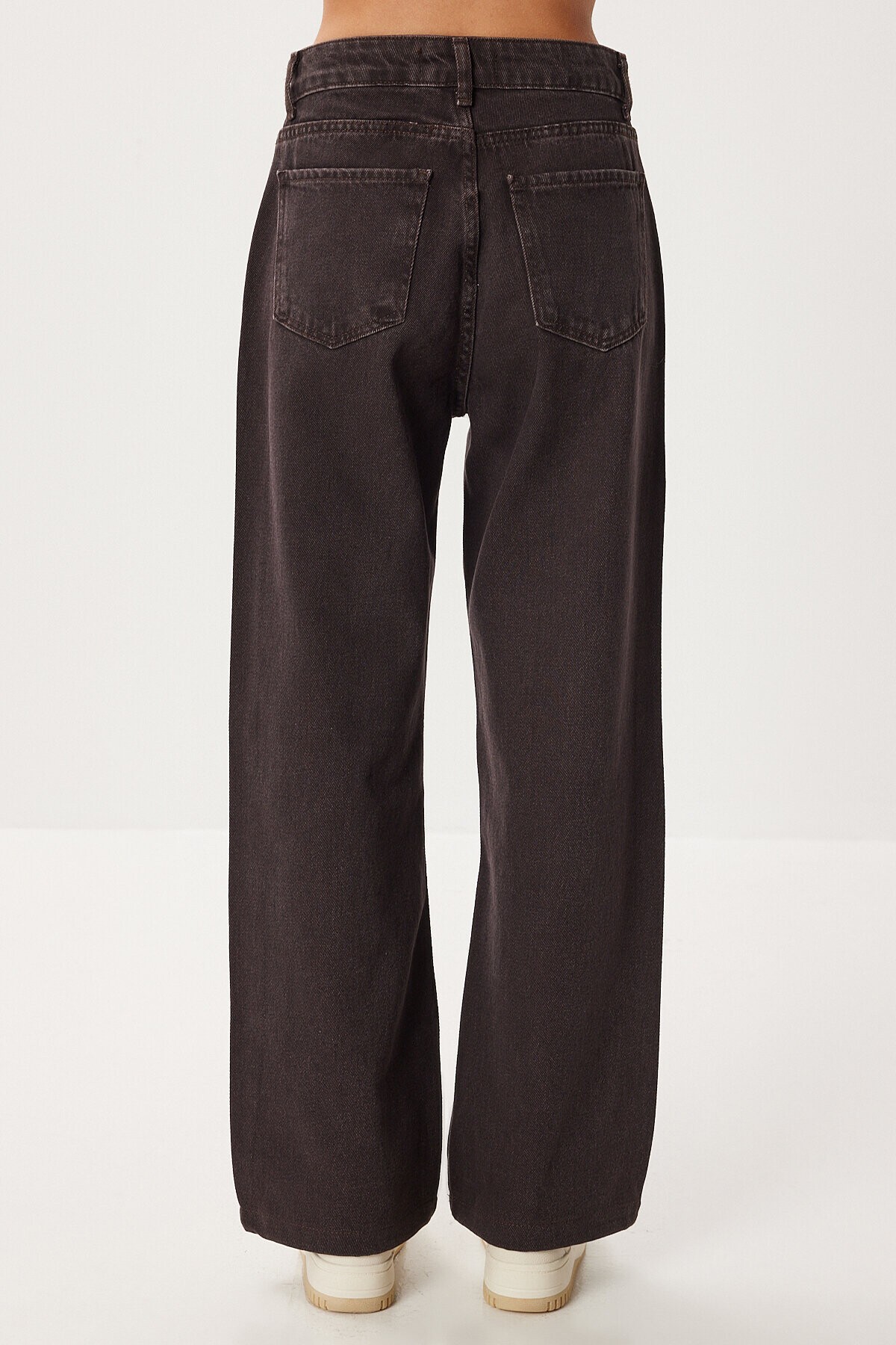 Kuşaklı Denim Ceket Pantolon Takım KAHVERENGİ LRI0011