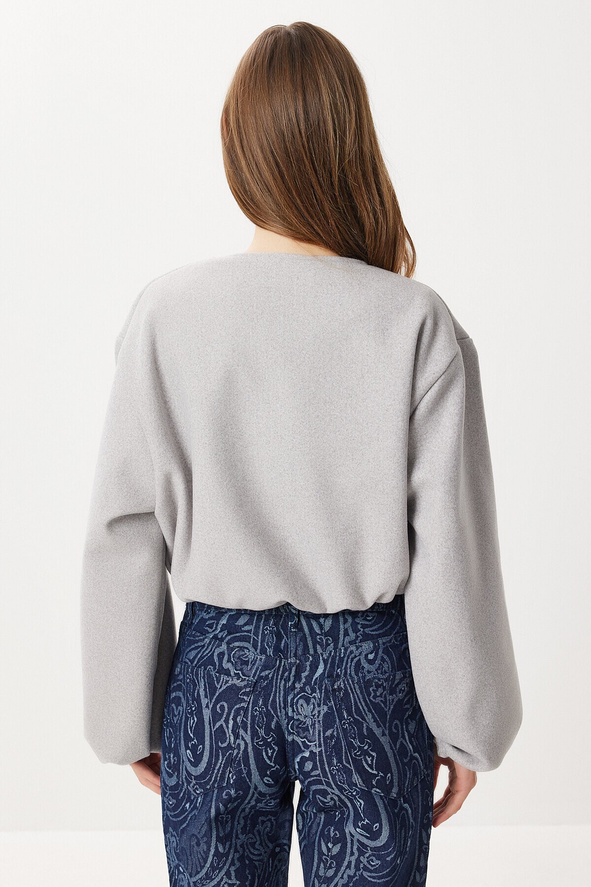 Soft Kaşe Bomber Ceket GRİ LUB0248