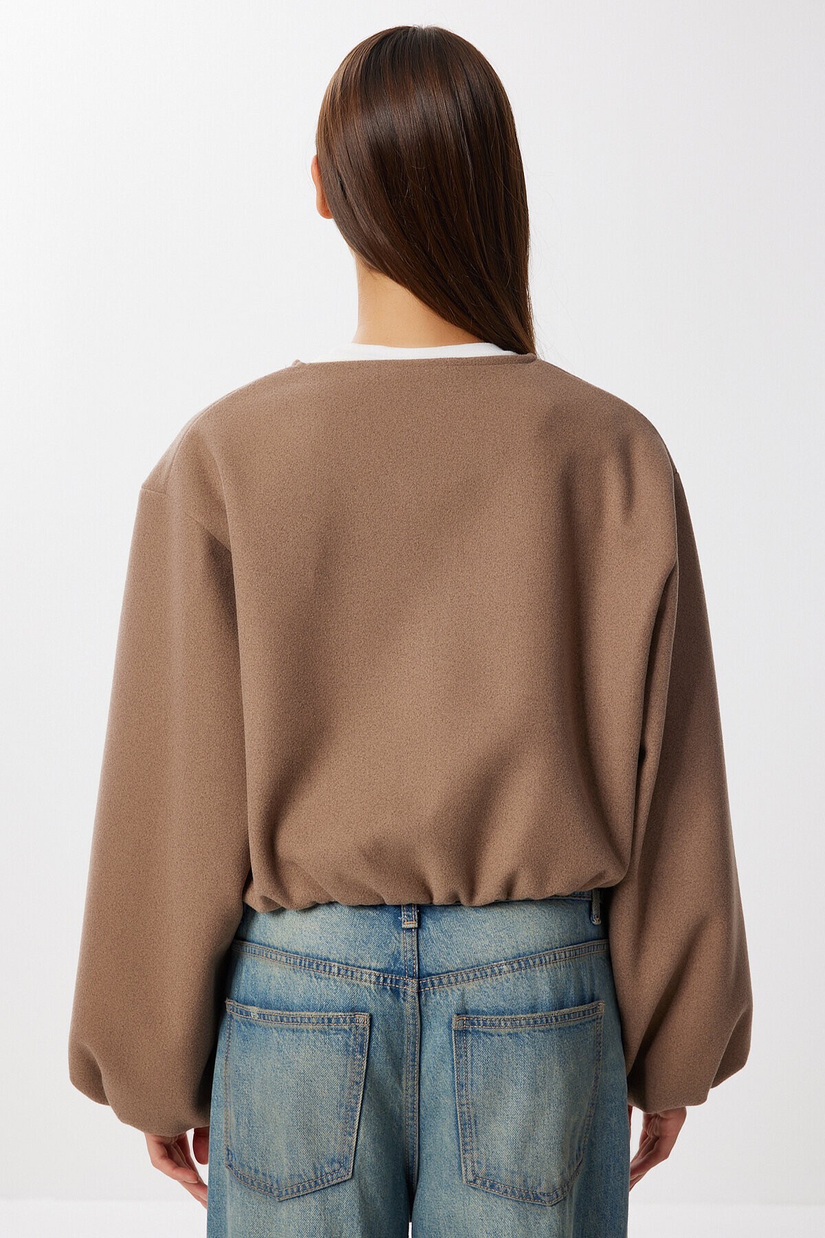 Soft Kaşe Bomber Ceket VİZON LUB0248