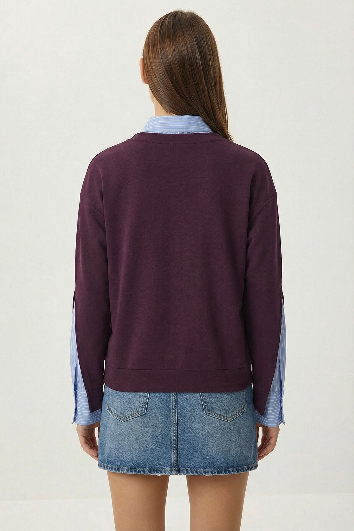 Gömlek Yaka Modal Sweatshirt MÜRDÜM LXA0018