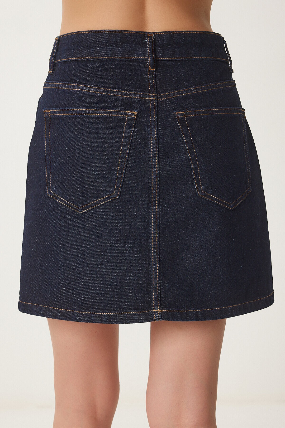 Mini Denim Etek KOYU MAVİ LOK0007