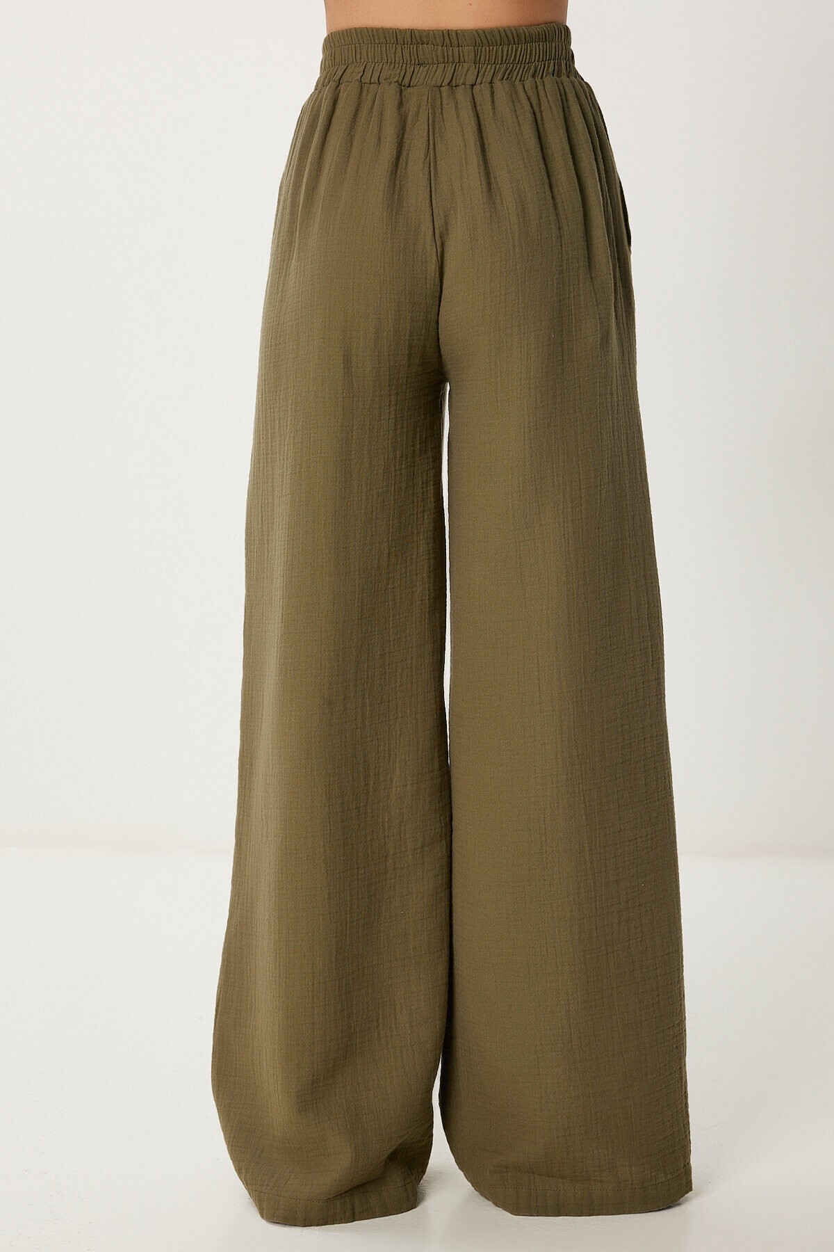 Oversize Müslin Gömlek Pantolon Takım HAKİ LSA0014