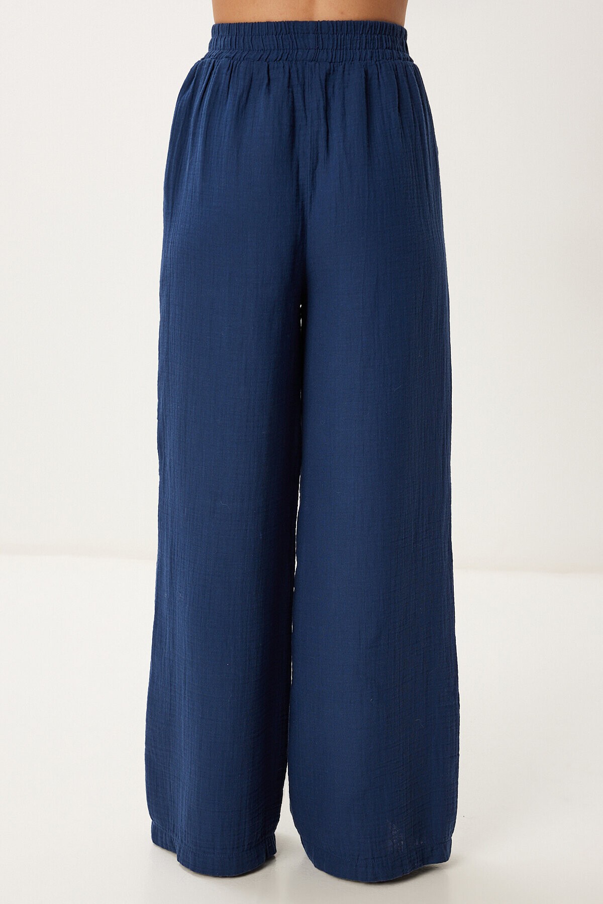 Oversize Müslin Gömlek Pantolon Takım LACİVERT LSA0014