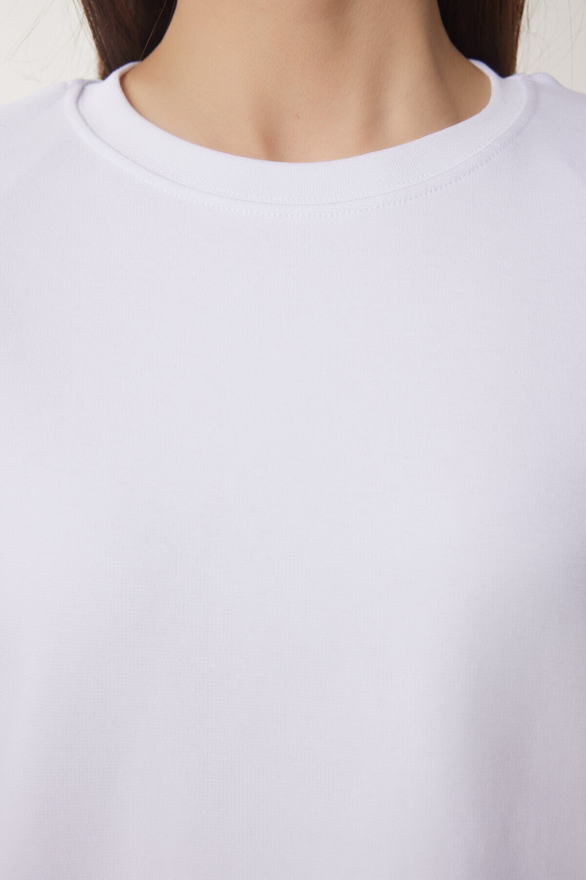 Vatkalı İnterlok Tshirt BEYAZ LUS0085
