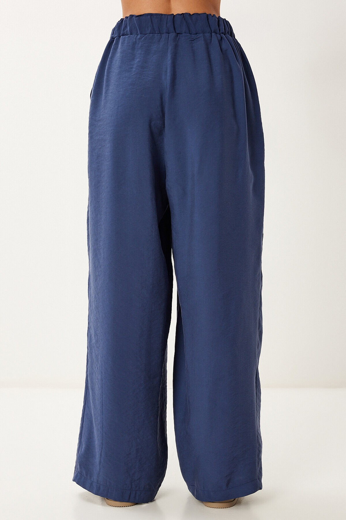 Geniş Paça Rahat Modal Pantolon LACİVERT LMX0090