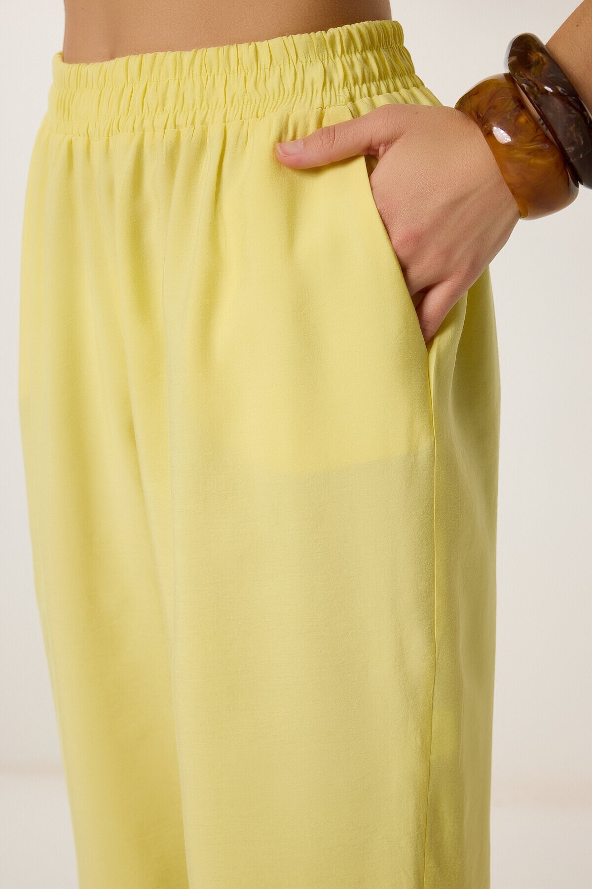 Kolsuz Bluz Pantolon Takım SARI LMC0058