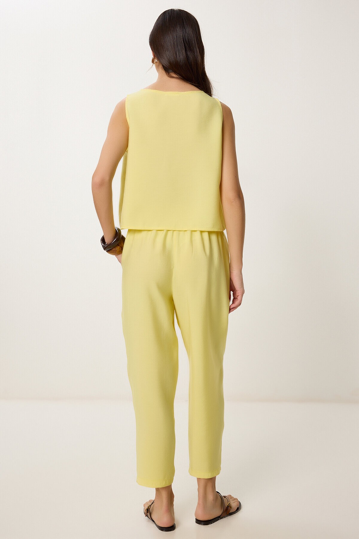 Kolsuz Bluz Pantolon Takım SARI LMC0058