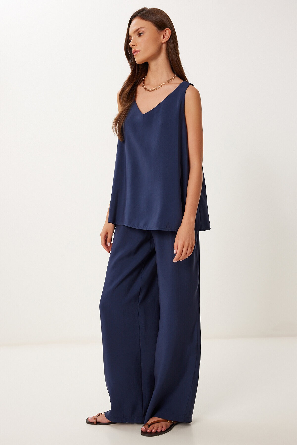 Modal Bluz Pantolon Takım LACİVERT LMC0059