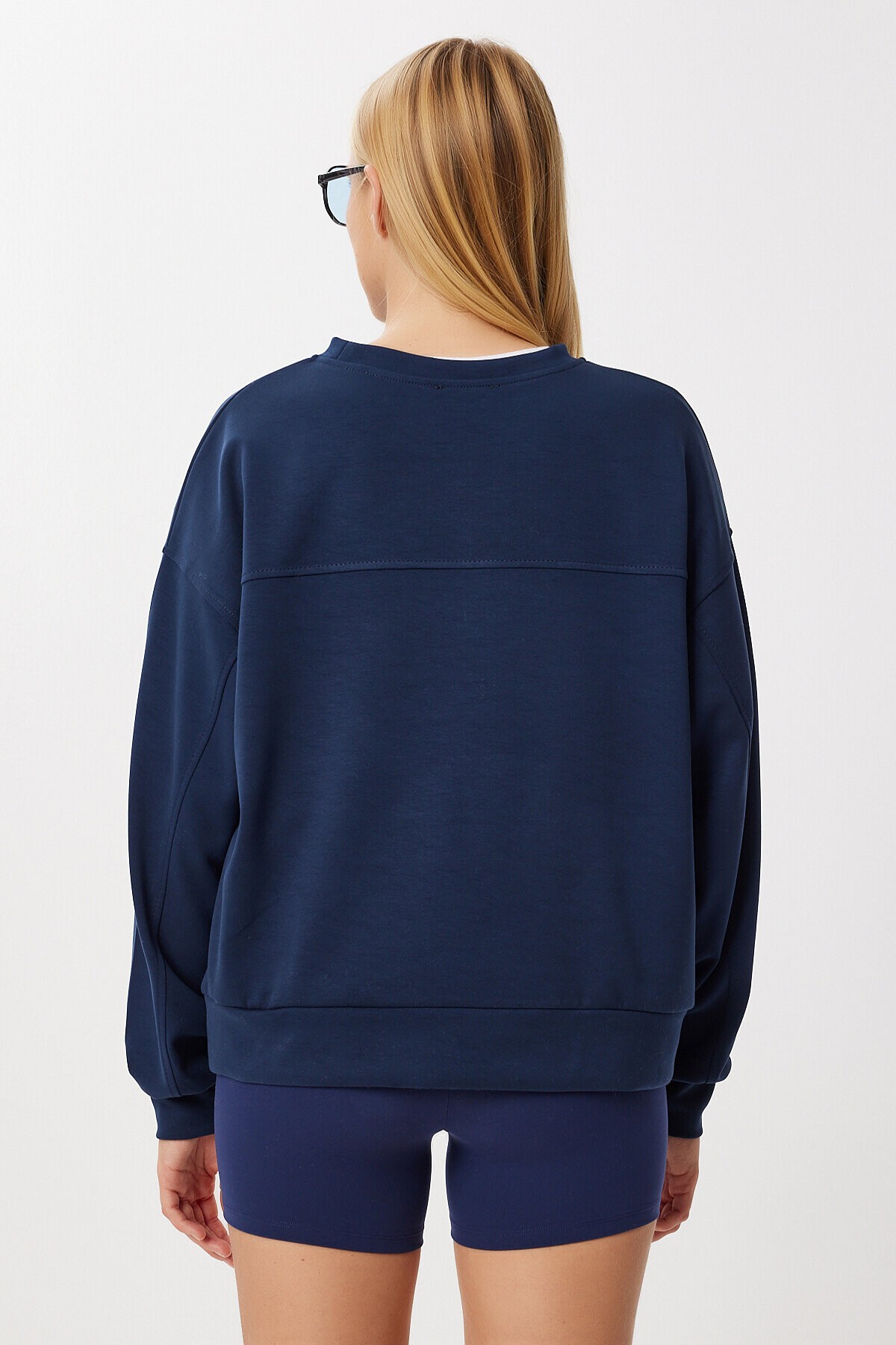 Basic Yumuşak Modal Sweatshirt LACİVERT LUB0245