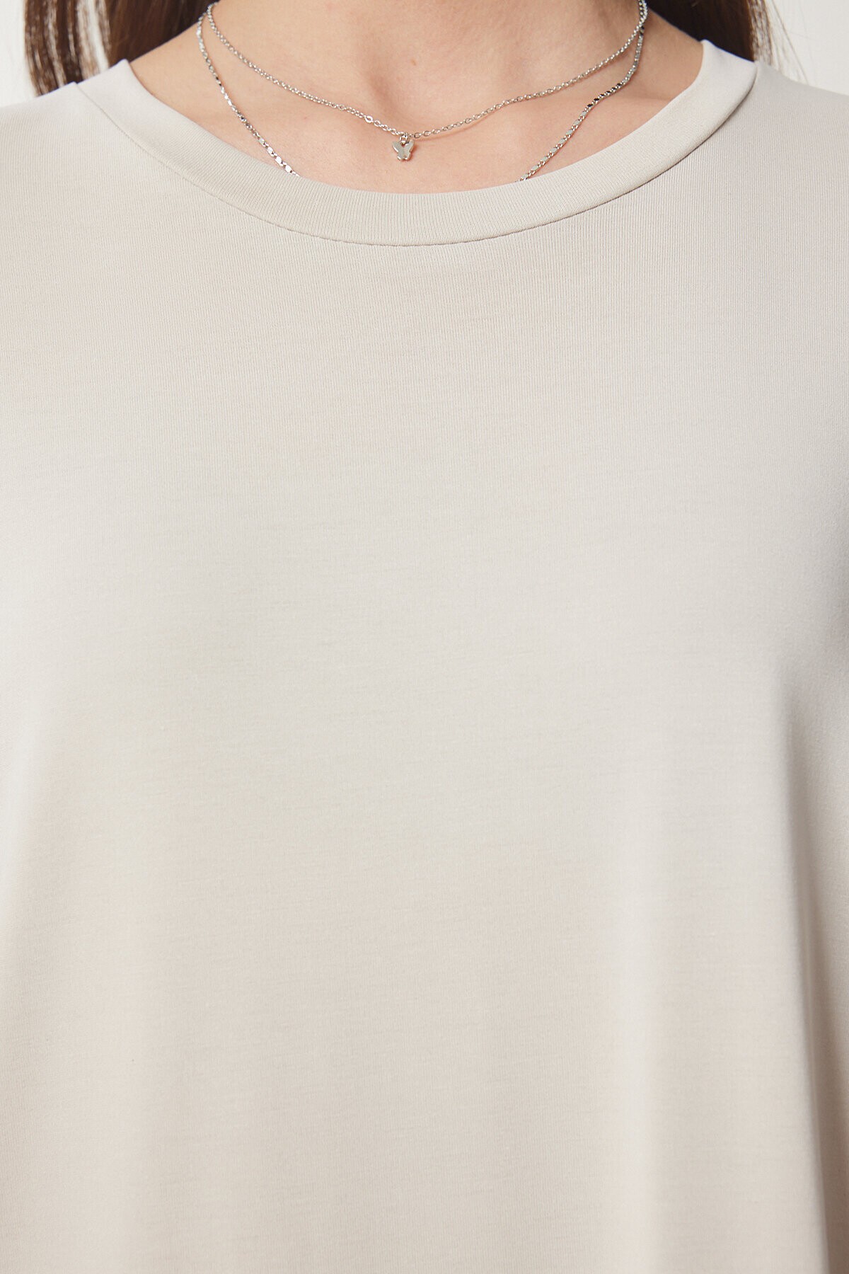 Oversize Basic Yazlık Örme Elbise TAŞ LUB0082