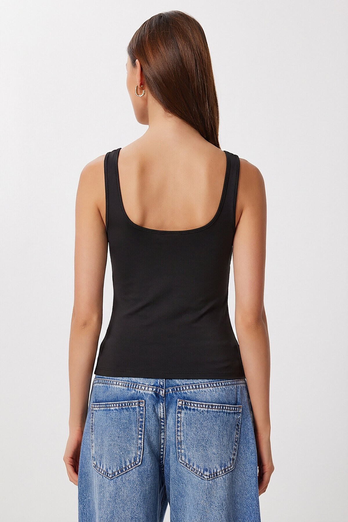 2’li Paket Askılı Sandy Örme Bluz SİYAH KAHVERENGİ LCR0122