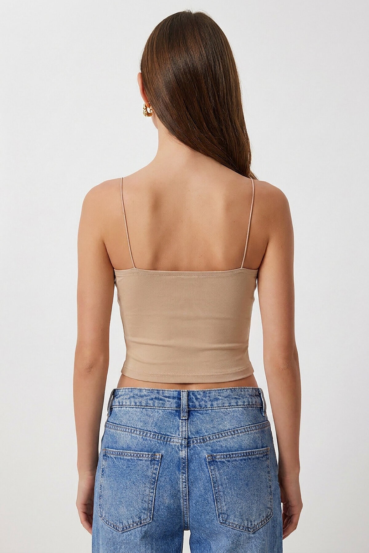 İp Askılı 2li Paket Örme Büstiyer KAHVERENGİ BEJ LDI0001