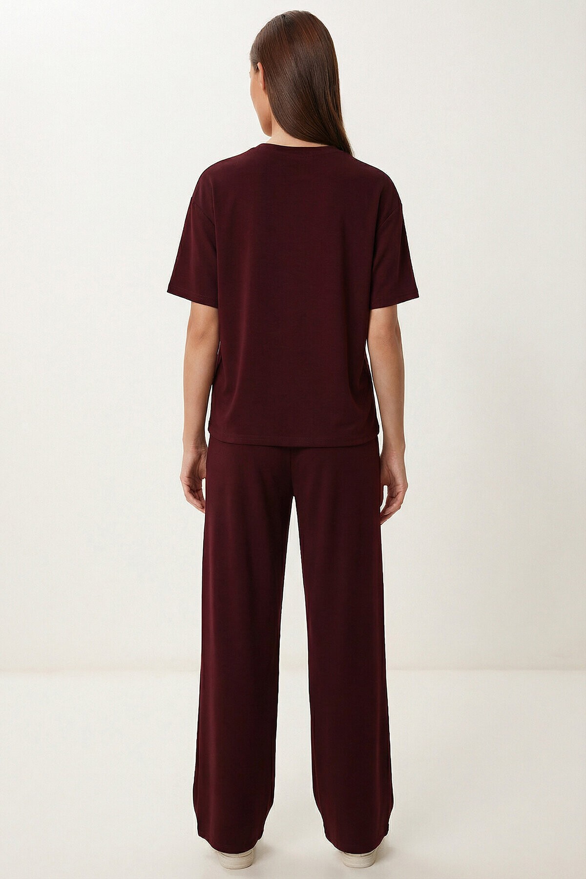 Rahat Esnek Modal Alt-Üst Takım BORDO LZV0056