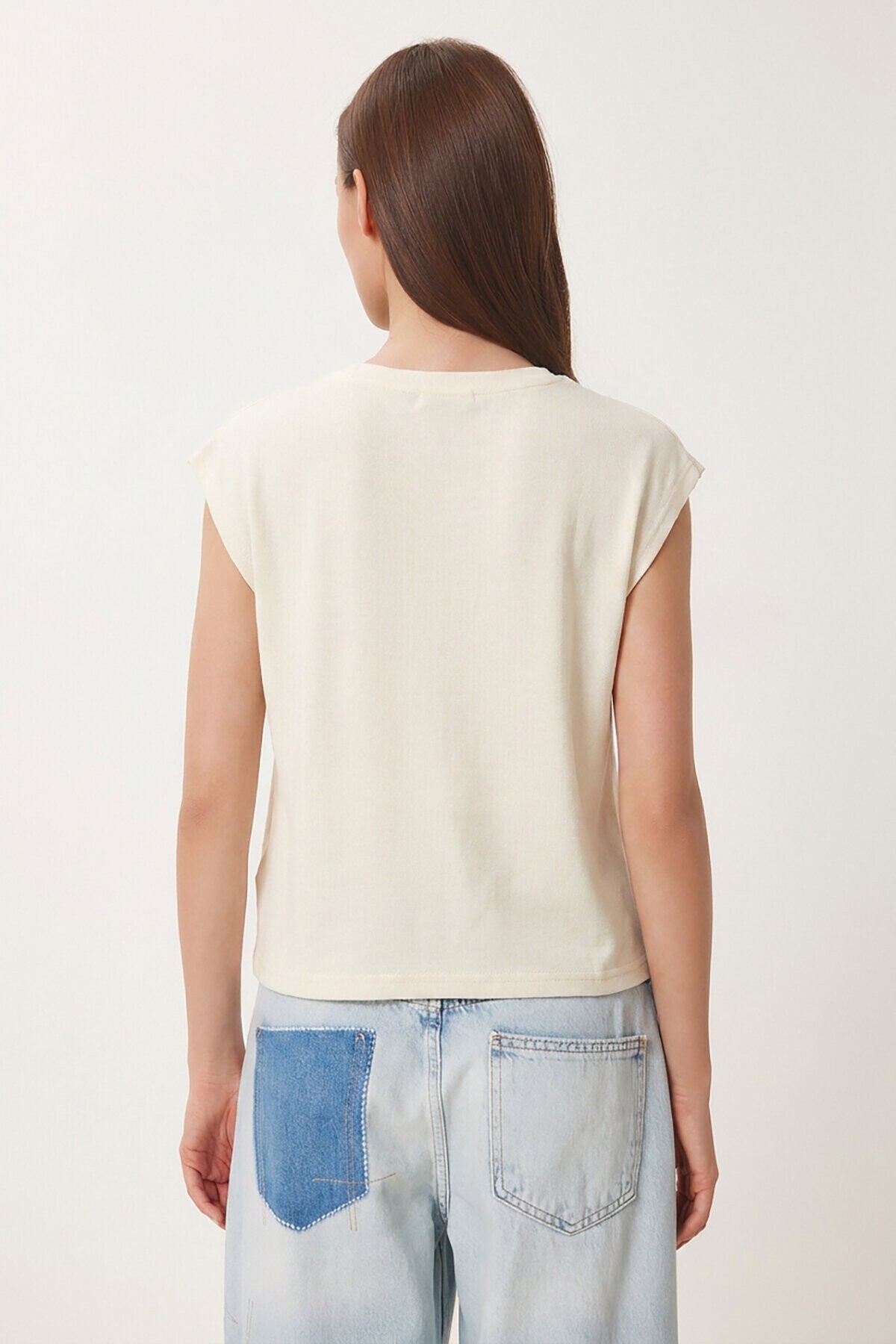 2’li Paket Basic Viskon T-shirt EKRU HAKİ LRN0043