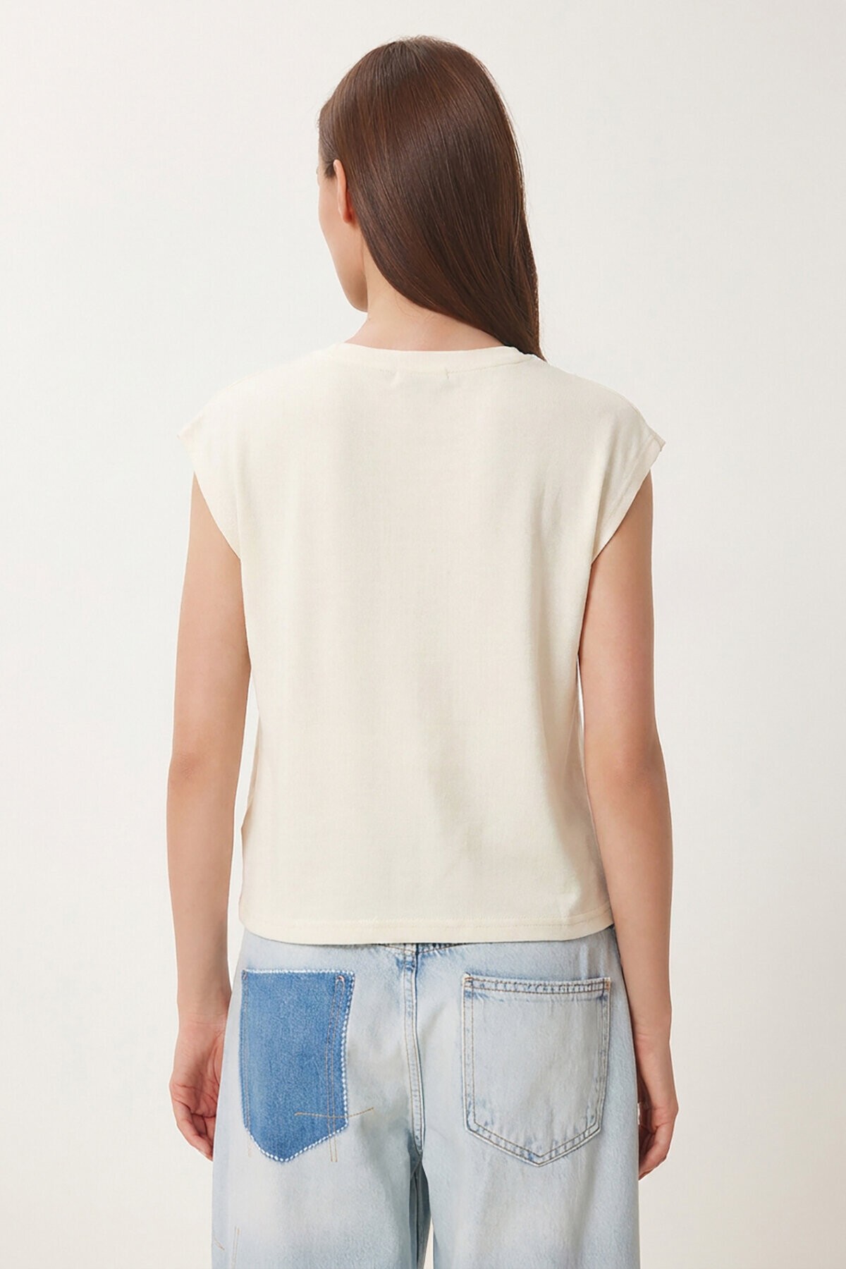 2’li Paket Basic Viskon T-shirt SİYAH EKRU LRN0043