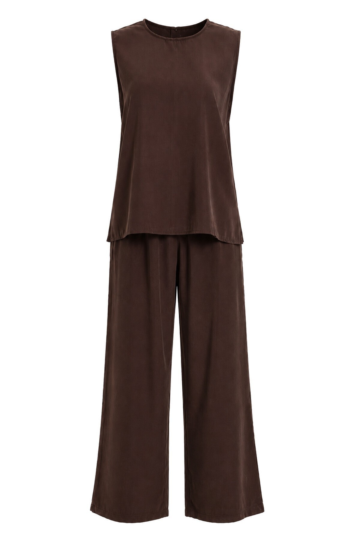 3’lü Gömlek Bluz Pantolon Gabardin Takım KAHVERENGİ LBY0071